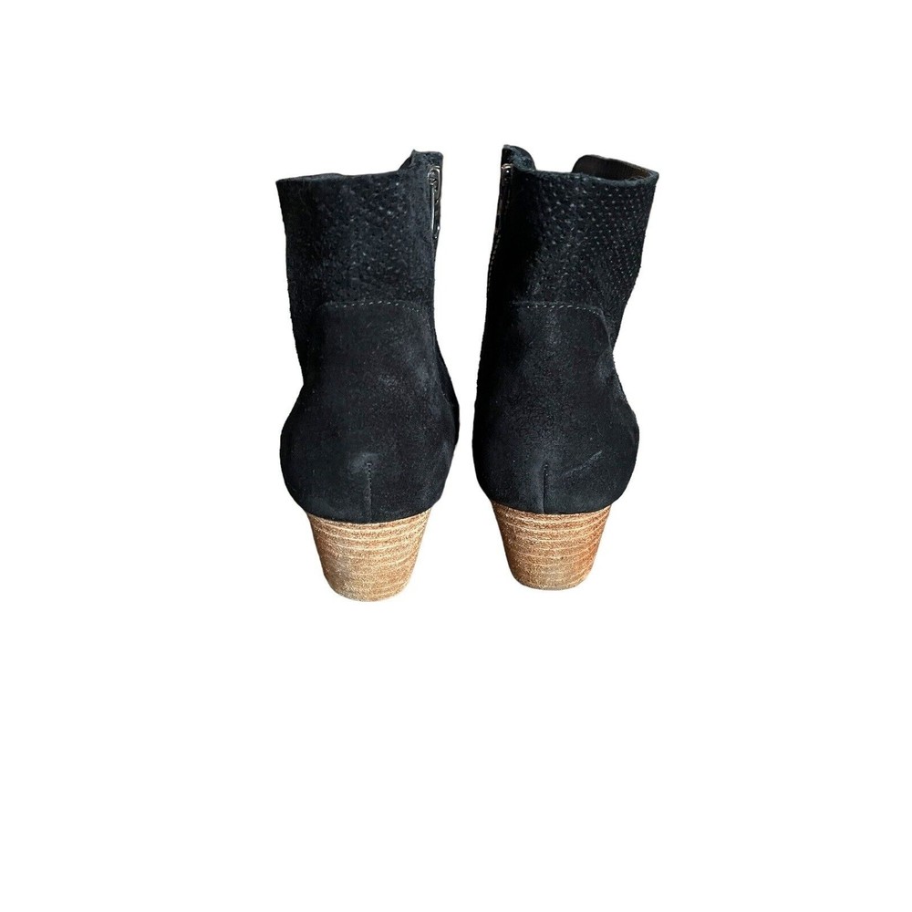 Kork-Ease Sherill Booties Ankle Boots Heels Suede Leather Zip Black Womens 9 - Picture 7 of 11